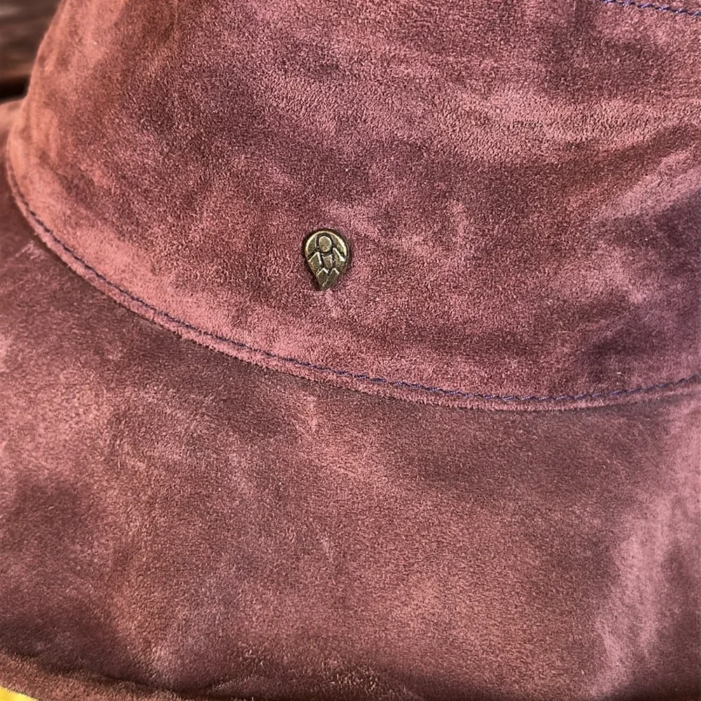 Helen Kaminski Blush Water Resistant Calf Suede Bucket Hat! In Great Condition!